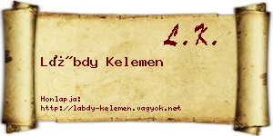 Lábdy Kelemen névjegykártya